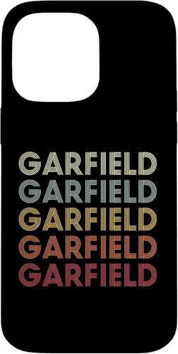 Vista 21 de Funda con texto vintage para iPhone 16 Garfield Michigan Garfield MI Retro
