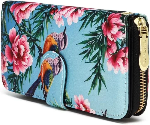 Vista 155 de Cartera de mano para mujer, estilo bohemio, con RFID, elegante, espaciosa con correa para viajes, capacidad para tarjetas, teléfono, dinero