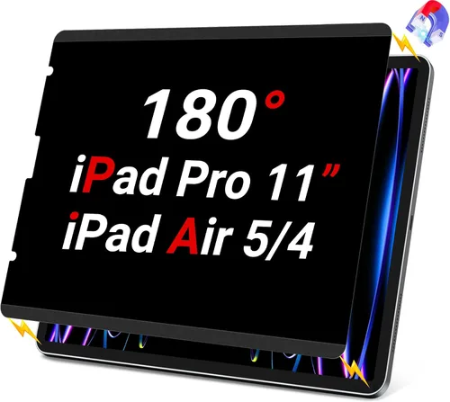 Vista 7 de ZZOEGAA - Protector de pantalla de privacidad para iPad de 9ª generación, protector de pantalla de privacidad magnético para iPad de 9ª 8ª y 7ª