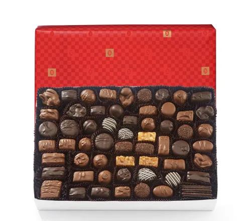 Vista 4 de See's Candies - Chocolates surtidos (1 libra (Paquete de 1), envoltorio de regalo blanco) Papel de regalo blanco