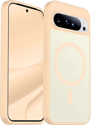 Vista 62 de SPIDERCASE Funda magnética para Google Pixel 9A, protección contra caídas de grado militar, delgada, translúcida, mate, a prueba de golpes