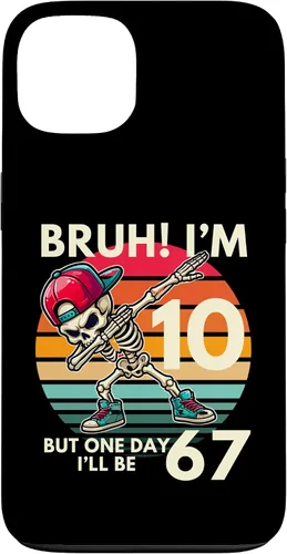 Vista 7 de Bruh I'm 10 But One-Day I'll Be 67 Retro 10th Birthday Kids Case for iPhone 17