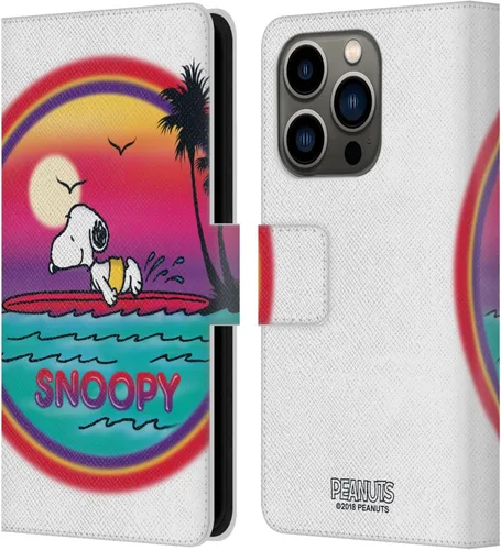 Vista 130 de Head Case Designs Funda de piel con licencia oficial de Peanuts Beach Surf Snoopy Boardwalk Airbrush compatible con Apple iPhone 11