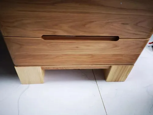 Vista 7 de Juego de 4 elevadores cuadrados para muebles de 2 pulgadas de altura, patas de muebles de madera maciza sin terminar, elevadores de cama, patas