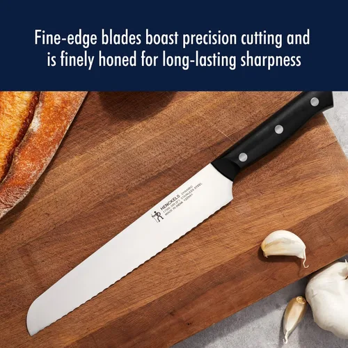 Vista 8 de HENCKELS Dynamic Razor-Sharp - Juego de cuchillos de cocina de 5 piezas, diseño alemán informado por más de 100 años de maestría Acero inoxidable