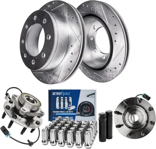 Vista 9 de Detroit Axle - Kit de frenos para Chevrolet Cruze 2011-2015 2013-2016 Sonic 2016 Cruze Limited Rotores de freno de disco ranurados perforados
