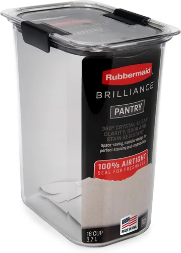 Vista 17 de Rubbermaid Brilliance - Recipientes para almacenar alimentos, libres de bisfenol A, con tapas