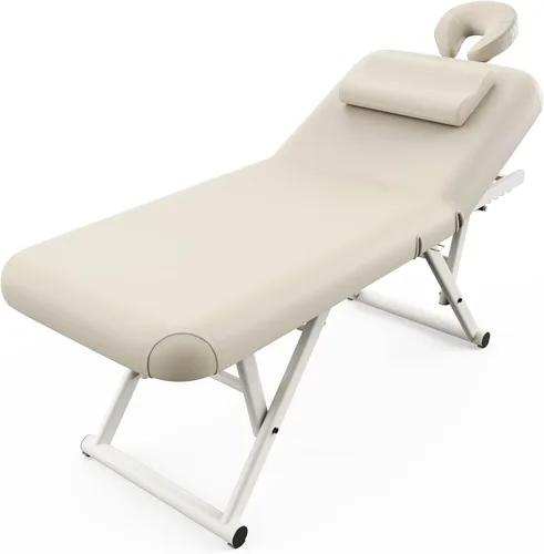 Vista 10 de pouseayar Mesa de masaje ajustable con almohada facial y reposacabezas, resistente y sólida, silenciosa y fácil de ajustar, respaldo ajustable