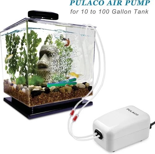 Vista 3 de PULACO Bomba de aire para acuario y bomba de agua para acuarios