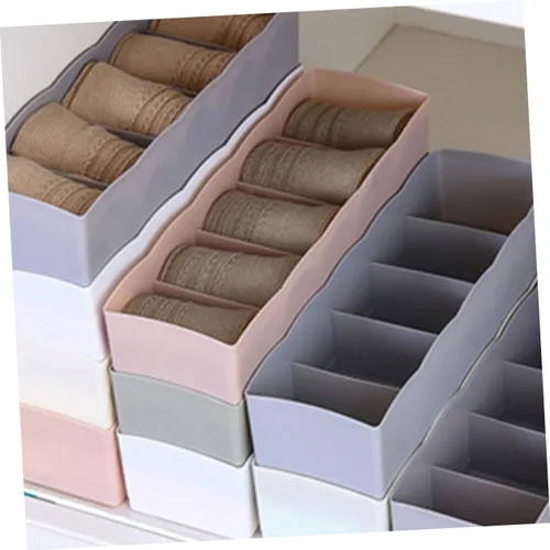 Vista 5 de Caja de almacenamiento para brasieres, organizador de 5 rejillas, organizador de calcetines, ropa interior, calcetines para armario, divisores