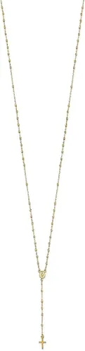 Vista 2 de Collar de cadena de rosario de oro amarillo de 14 quilates de 3 pulgadas colgante religioso de joyería fina para mujeres regalos para ella