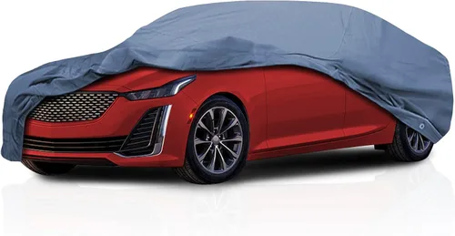 Vista 28 de USCarCover: Funda de coche de 5 capas para Cadillac CT4-V 2020-2026 Sedán 4 puertas, cobertura completa, ajuste semi personalizado, protección