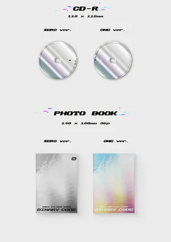 Vista 2 de ONEUS BINARY CODE 5th Mini Album [ ZERO + ONE ] 2VER FULL SET. 2 CD+2 Photo Book(each 96p) +2 Lyric Poster(On pack)+2 Big Photo Card+2 Photo Card K