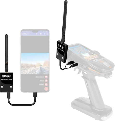 Vista 2 de Radiolink 5.8G 48CH Receptor inalámbrico de transmisión de imagen para FPV para RC transmisor RC8X Radio/teléfono Android/tableta