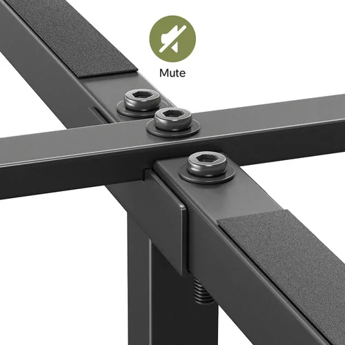 Vista 11 de BONSOIR Base de cama tapizada de color gris de tamaño matrimonial, con plataforma tradicional tapizada de perfil bajo con cabecera copetuda