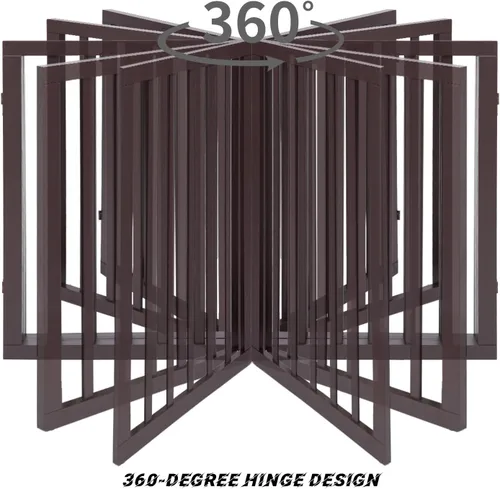 Vista 6 de Puertas plegables independientes para perros para casa, puerta de mascota para perros, puerta independiente para perros para interiores, puerta