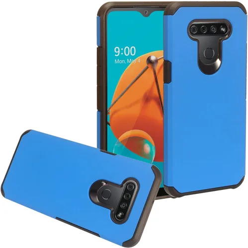 Vista 13 de Para LG K51, LG Reflect (LM-K500) - Funda híbrida de TPU - AC4 Azul
