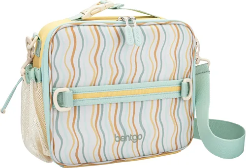 Vista 29 de Bentgo Bolsa de almuerzo con estampado para niños, doble aislamiento, reutilizable, para niños de más de 3 años, correa ajustable; sostiene