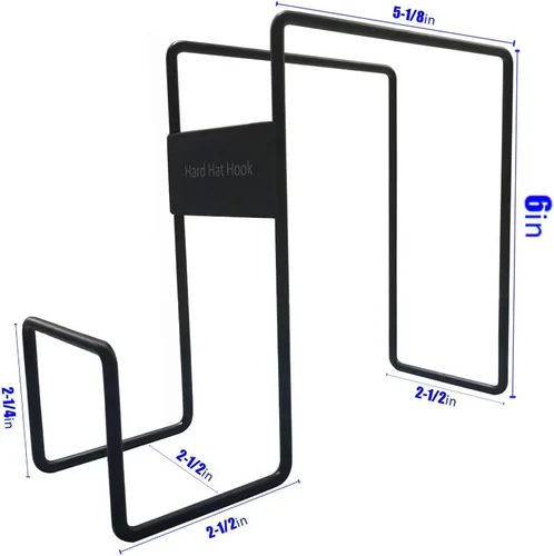 Vista 2 de Perchero de acero resistente para cascos sobre el asiento, con soporte en el respaldo del asiento, con revestimiento negro