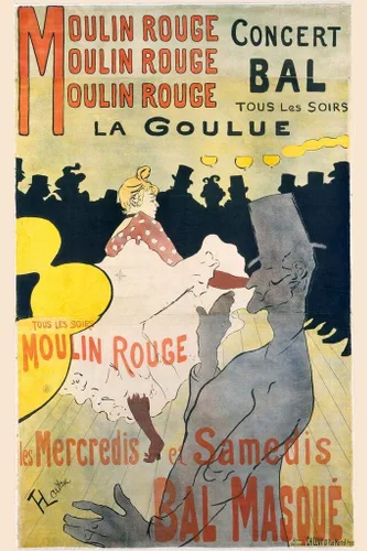 Vista 6 de Póster de Moulin Rouge Masked Ball Dance Paris France Toulouse Lautrec Vintage Style Nouveau French Cool Wall Art Poster de 12 x 18 pulgadas