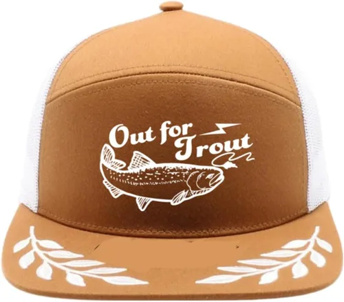 Vista 22 de ThatsRad Out for Trout Corduroy Snapback Sombrero Gorra Pesca con Mosca Pescador