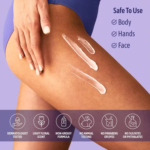 Vista 4 de NATURE WELL Crema péptida de colágeno para cara, cuerpo y manos, hidratante reafirmante para piel crepey, loción hidratante antienvejecimiento