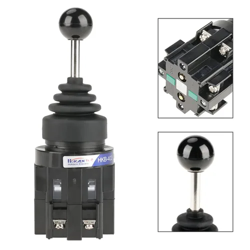 Vista 2 de CS-402 4NO Interruptor de joystick, interruptor de palanca de mando de 4 posiciones, interruptor de joystick momentáneo Joy Stick para control