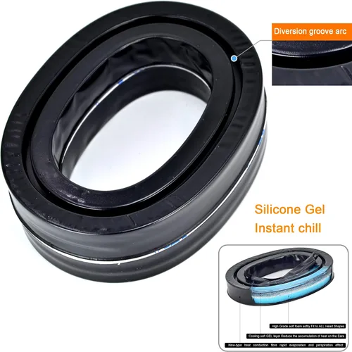 Vista 3 de defean - Almohadillas de repuesto de gel de silicona Instant Chill, compatibles con auriculares Peltor Tactical 100 300 500 Rangeguard / 3M