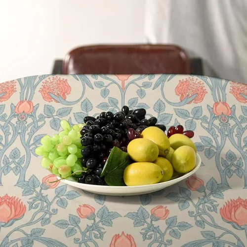 Vista 261 de Mantel Floral Retro de Pájaros, Diseño Original Bohemio William Morris Estampado Cubierta de Mesa para Hogar Picnic Fiesta Comedor Cocina William
