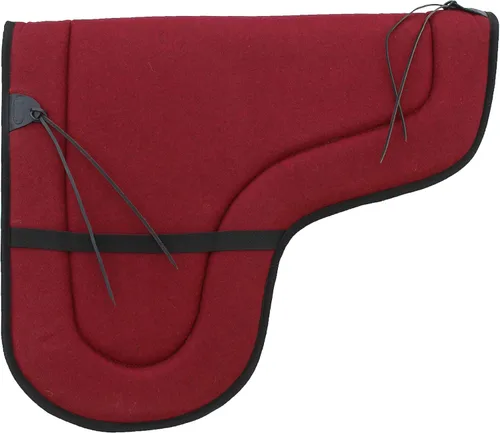 Vista 2 de Australian Wool Shaped Trail Rider Comfort Horse Saddle Pad Black 109SP535 Negro