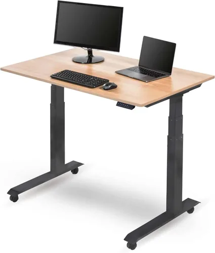Vista 6 de Stand Up Desk Store Escritorio eléctrico de altura ajustable con memoria programable (marco negro/parte superior negra mate, 48 pulgadas de ancho)