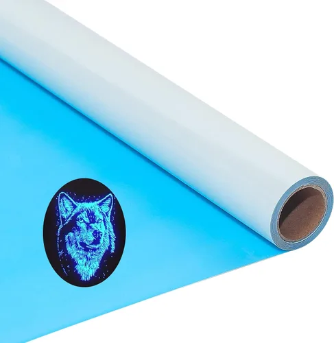 Vista 15 de Rollos de vinilo de transferencia de calor con purpurina negra, vinilo HTV de hierro negro de 12 pulgadas x 5 pies, vinilo para planchar para Negro