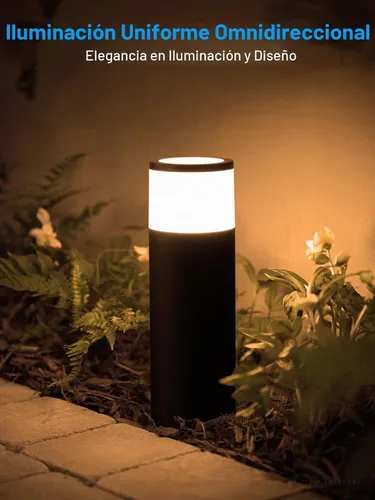 Vista 3 de LEONLITE Paquete de 4 luces de camino de bolardo de bajo voltaje, 5W 400LM, 3000K