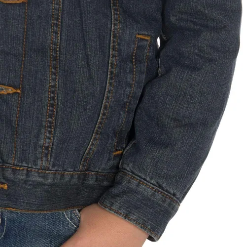 Vista 3 de Wrangler Chaqueta con forro occidental para niño, Manta Indigo
