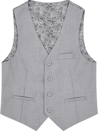 Vista 7 de Marvelous World - Conjunto de traje formal de corte entallado para niños, cintura ajustable