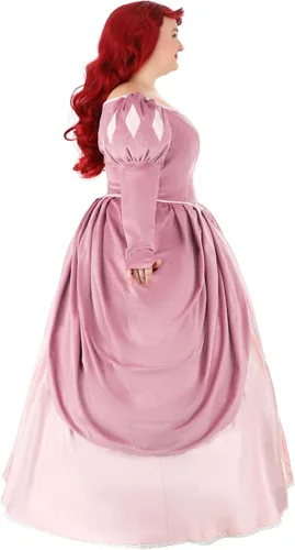 Vista 5 de Disfraz de Ariel para mujer, talla grande, color rosa