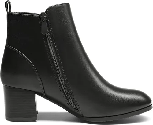 Vista 3 de DREAM PAIRS Botas elásticas Gore Chelsea para mujer, botines de tacón grueso