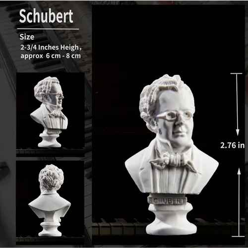 Vista 5 de Music Composers - Juego de 10 figuras de resina de escultura de artista famoso barroco a romántico, figuras coleccionables, réplica de estatua