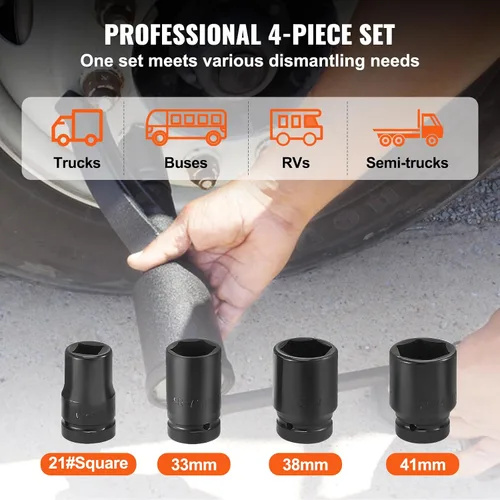 Vista 5 de VEVOR Multiplicador de Par, Juego de Llaves Multiplicadoras de Par de Servicio Pesado, Llave para Tuercas de Rueda con Impulsor de 1 Pulgada