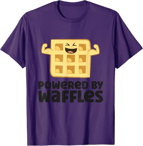 Vista 69 de Camiseta de gofres para el desayuno con diseño de gofres, Blanco, S