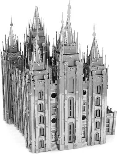 Vista 5 de Fascinations Metal Earth Premium Series Salt Lake City Temple 3D Kit de modelo de metal