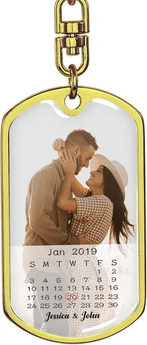 Vista 2 de Llavero personalizado para parejas llavero Drive Safe I Need You Here With Me regalos para novio novia marido esposa