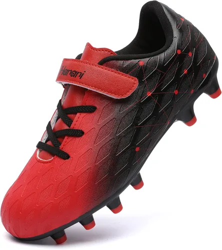 Vista 4 de Hanani Zapatos deportivos de fútbol para niños y niñas, FGAG FGAG, zapatos deportivos de entrenamiento para correr, para interiores y exteriores