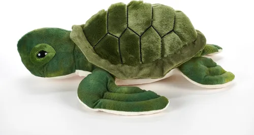 Vista 3 de The Petting Zoo Conservation - Peluche de tortuga marina, regalos para niños, animales del océano, juguete de peluche de tortuga marina de 18