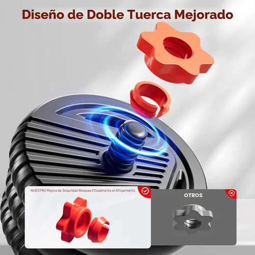 Vista 3 de Juego de mancuernas ajustables, peso libre de 20/30/45/70/90 libras 20LBS(10LB par)