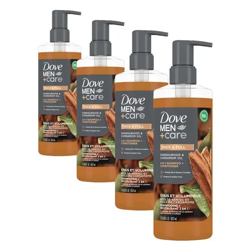 Vista 12 de DOVE MEN + CARE Champú 2 en 1 + acondicionador sándalo y cardamomo, 17.5