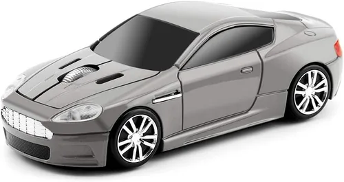 Vista 5 de Ratón inalámbrico del coche deportivo Gaming Ratones ópticos Receptor USB portátil 2.4GHz (gris)