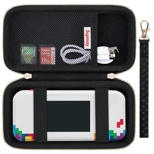 Vista 8 de Supmay Funda rígida de viaje para My Arcade Tetris Pocket Player Pro, juegos de rompecabezas estratégicos, funda protectora de consola