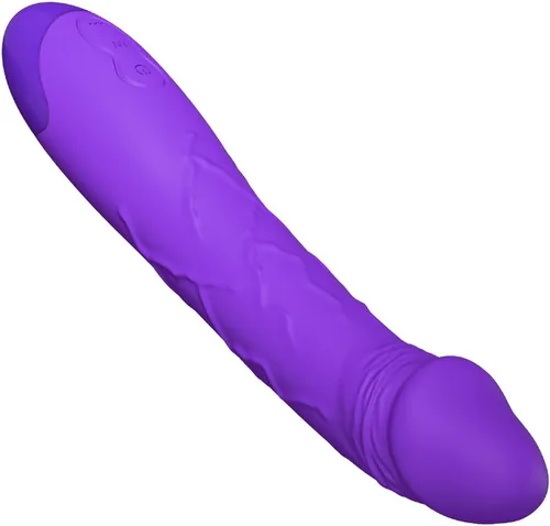 Vista 11 de Vibrador realista de 7.6 pulgadas para mujeres, 10 potentes modos de vibración para estimulación del clítoris y punto G, juguetes sexuales