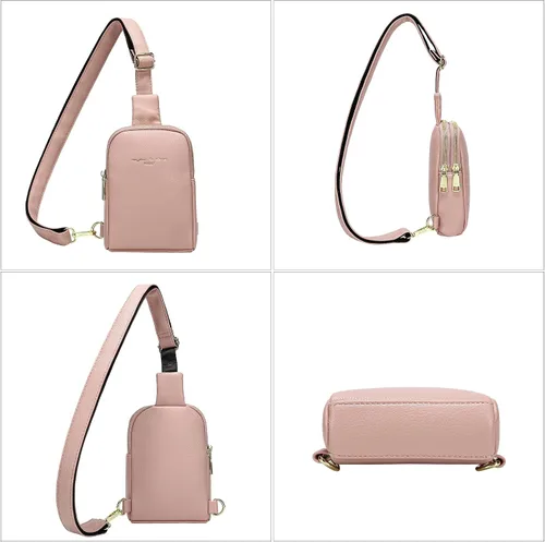 Vista 7 de INICAT - Bolso bandolera pequeño para mujer, hombre, adolescente y niñas, riñonera